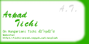 arpad tichi business card